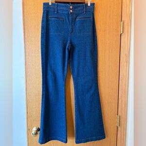 #482 LOFT NWOT Dark Blue Wide-Leg Flare Jeans